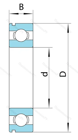 Шариковый однорядный подшипник 50316 (6316 N) в Саратове