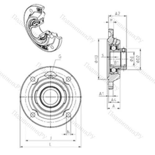 Подшипниковый узел шариковый радиальный ESFEE 209