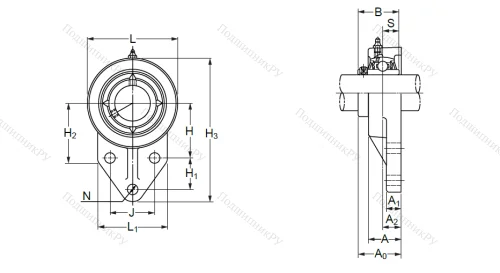 Подшипниковый узел UCFK 204 (UCFH 204) в Саратове