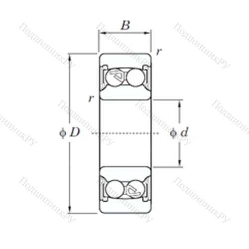 Подшипник шариковый радиальный самоцентрирующийся 2219-2RS
