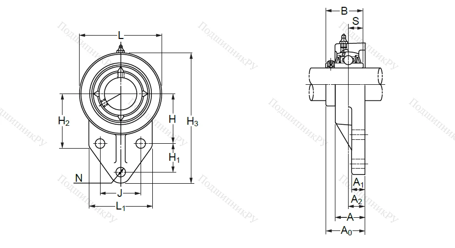 Подшипниковый узел UCFK 207 (UCFH 207) в Саратове