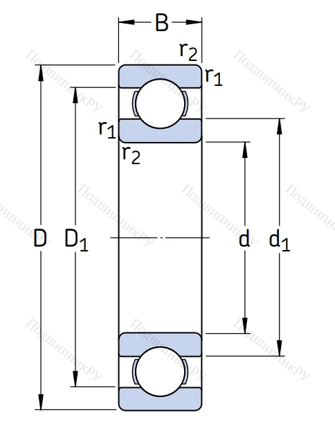 Однорядный шариковый подшипник