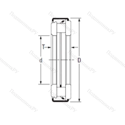 Подшипник игольчатый упорный ARZ 6,5 10 22,4