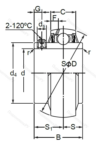 Корпусный подшипник  UCX 17 в Саратове