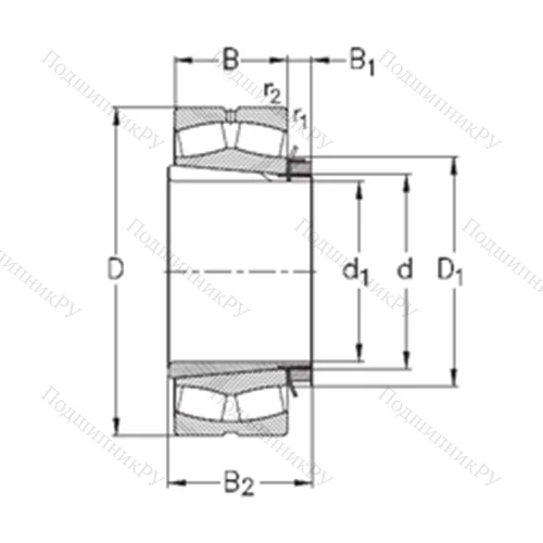 Подшипник роликовый радиальный самоцентрирующийся 239/500-K-MB-W 33+H 39/500 от производителя  NKE