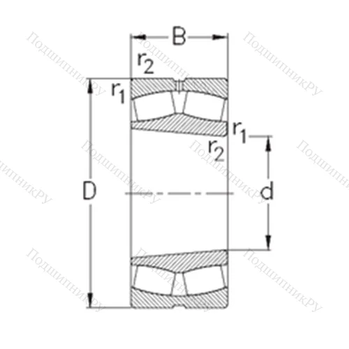Подшипник роликовый радиальный самоцентрирующийся 23944-K-MB-W 33 от производителя  NKE
