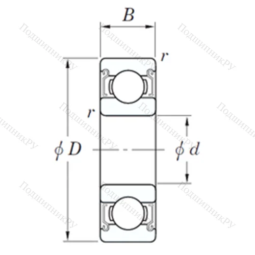 Подшипник шариковый радиальный SE 608 ZZSTMSA 7