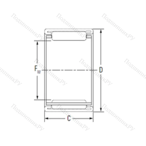 Подшипник игольчатый радиальный BTM 283312J