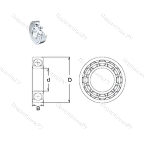 Подшипник шариковый радиальный S 61702-2Z