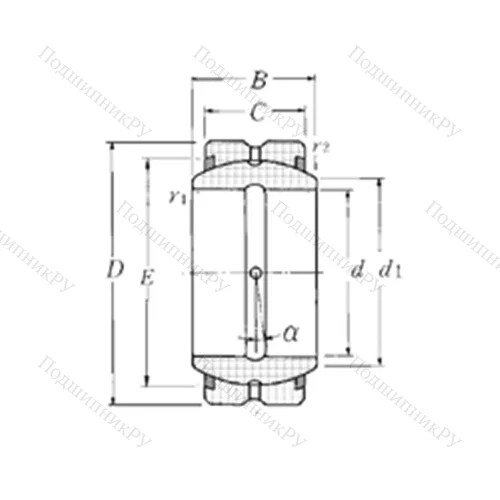 Подшипник скольжения сферический SA 1-17BSS
