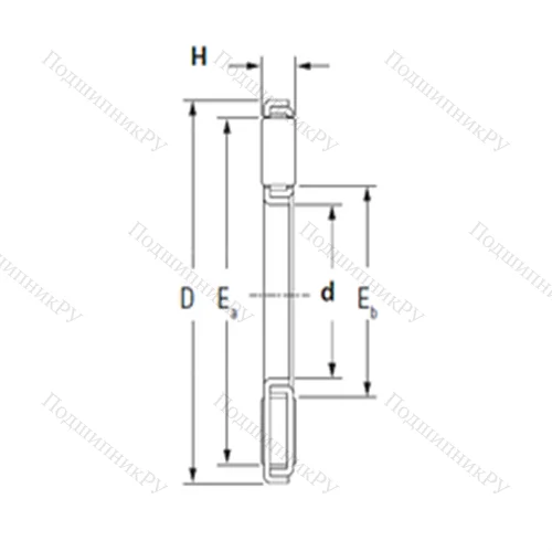 Подшипник игольчатый упорный TP 2132D