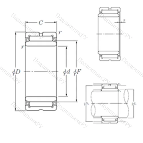 Подшипник игольчатый радиальный NK 47/20R+IR 42?47?20 от производителя  NTN