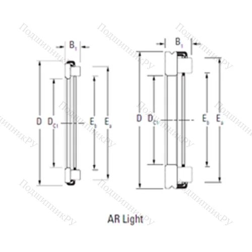 Подшипник игольчатый упорный AR 7 25 42