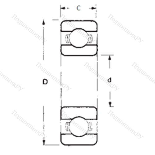 Подшипник шариковый радиальный 1654