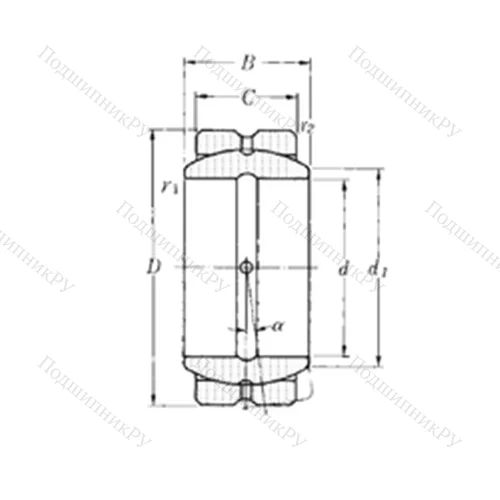 Подшипник скольжения сферический SA 2-56B от производителя  NTN