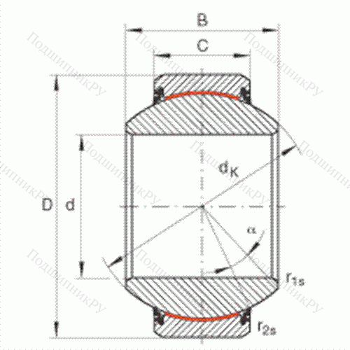 Подшипник шарнирный GE 50-FW-2RS
