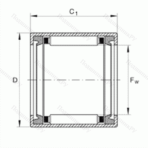Подшипник роликовый игольчатый с одним наружным штампованным кольцом SCE 1010-PP