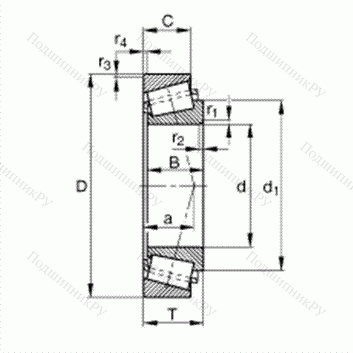 Подшипник роликовый конический 30203-A от производителя  FAG Подшипник роликовый конический 30203-A от производителя  FAG