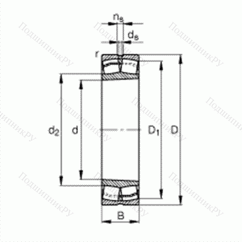 Подшипник роликовый самоустанавливающийся 21306-E 1-K-TVPB от производителя  FAG Подшипник роликовый самоустанавливающийся 21306-E 1-K-TVPB от производителя  FAG