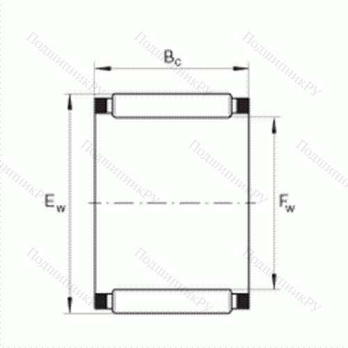 Подшипник роликовый игольчатый без колец K 10X 16X 12-TV от производителя  INA Подшипник роликовый игольчатый без колец K 10X 16X 12-TV от производителя  INA