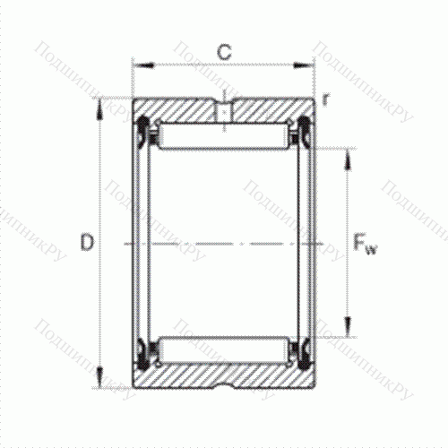 Подшипник роликовый игольчатый RNA 4909-2RSR