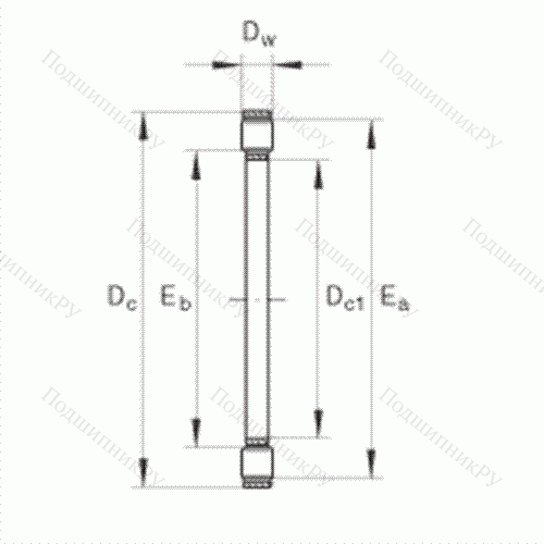 Подшипник роликовый упорный K 81214-TV от производителя  INA Подшипник роликовый упорный K 81214-TV от производителя  INA