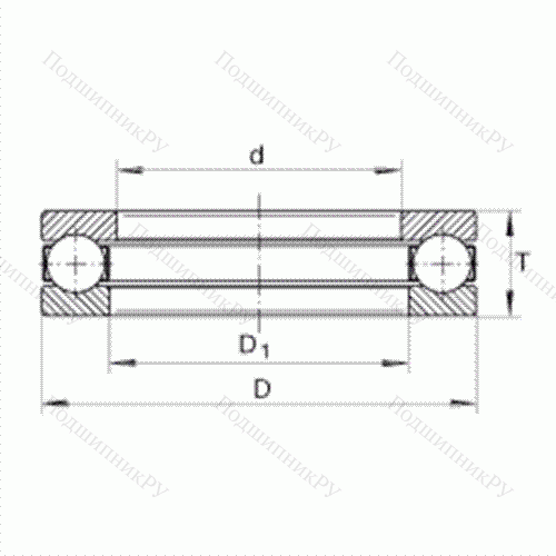 Подшипник шариковый упорный 917 от производителя  INA Подшипник шариковый упорный 917 от производителя  INA