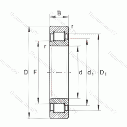 Подшипник роликовый радиальный SL 192352-TB от производителя  INA Подшипник роликовый радиальный SL 192352-TB от производителя  INA