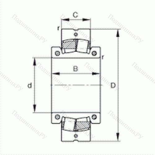 Подшипник роликовый самоустанавливающийся раздельный 231SM 300-MA от производителя  FAG Подшипник роликовый самоустанавливающийся раздельный 231SM 300-MA от производителя  FAG