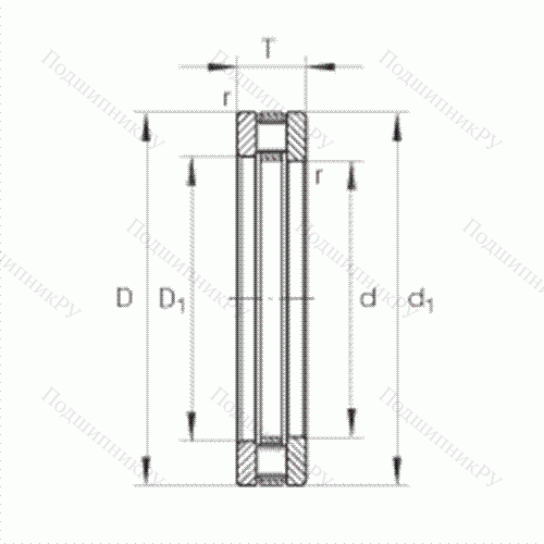 Подшипник роликовый упорный 81215-TV от производителя  INA Подшипник роликовый упорный 81215-TV от производителя  INA